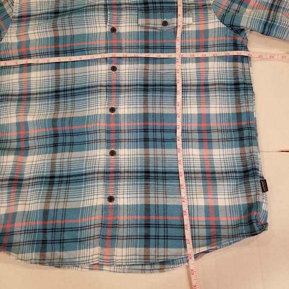 Patagonia Fjord Flannel Size L / Large Men’s Long Sleeve Blue Plaid Button Up - Picture 7 of 8